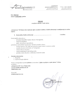 Page 1 AUTOPREVOZ - GS GRADSKI SAOBRAĆAJ d.o.o. Telefon