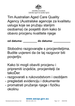 Tim Australian Aged Care Quality Agency (Аustralske agencije za