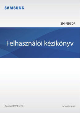 Beállítások - Galaxy Note 7 Manual