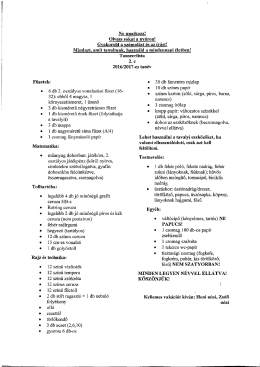 Tanszerlista 2.c