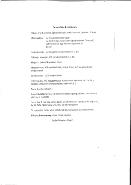 Tanszerlista 8.évfolyam