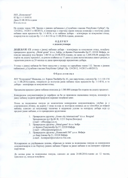1-1-1-8-8 Odluka o dodeli ugovora