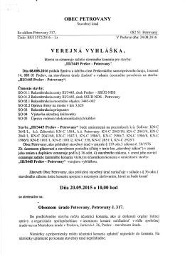 Verejn&aacute; vyhl&aacute;&scaron;ka