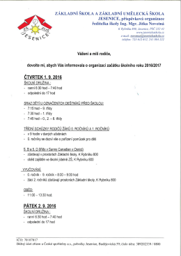 Page 1 ZÁKLADNÍ ŠKOLA A ZÁKLADNÍ UMĚLECKÁ ŠKOLA