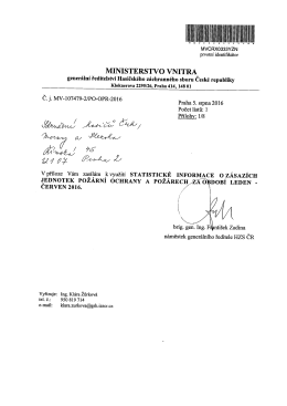 Statistick&eacute; informace o z&aacute;saz&iacute;ch jednotek pož&aacute;rn&iacute;