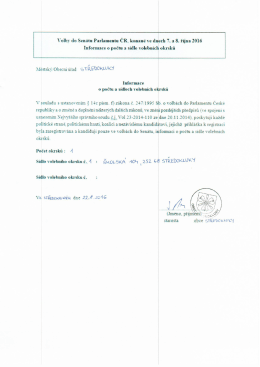 Page 1 Volby do Senátu Parlamentu ČR, konané ve dnech 7. a 8