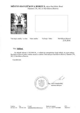 Stanoven&iacute; počtu volebn&iacute;ch okrsků