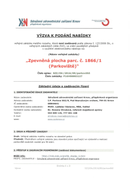 Výzva - zpevněná plocha - E-ZAK