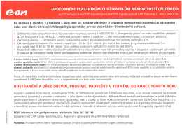 (pozemků) o odstraněn&iacute; nebo ořez dřevin ohrožuj&iacute;c&iacute;ch bezpečn&yacute; a