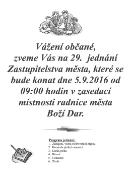 Pozvánka na jednání ZM