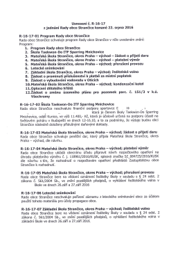 Usnesení rady R-16-17 ze dne 22.8. 2016