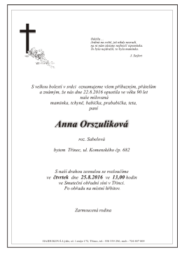 Anna Orszulikov&aacute; - pshajdukova.cz