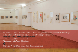 Pozvánka na komentovanou prohlídku výstavy 8. 9 - galerie