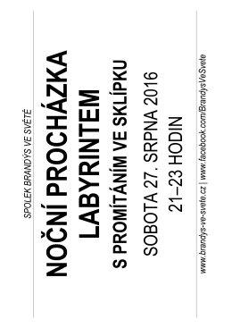 NOCNI PROCHAZKA LABYRINTEM