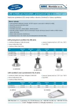 LED svítidla - GBC Montáže