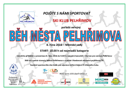 Plakát k akci "Běh města Pelhřimova"