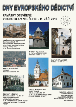Dny Evropského dědictví 2016