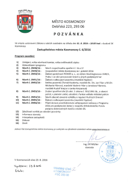 St&aacute;hnout - Kosmonosy