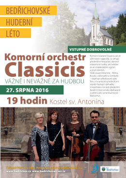 Komorní orchestr Classicis plakát