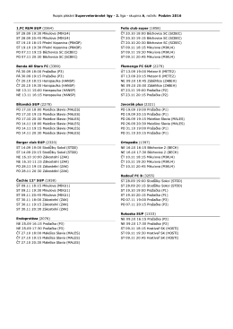 Page 1 Rozpis pískání Superveteránské ligy - 2. liga