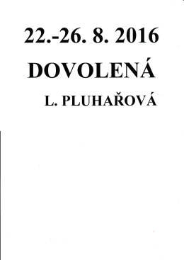 Dovolená - Alojzov