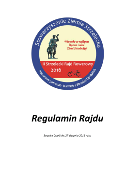 Regulamin Rajdu(dokument pdf) - Stowarzyszenie Ziemia Strzelecka