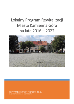 Lokalny Program Rewitalizacji Miasta Kamienna Góra na lata 2016