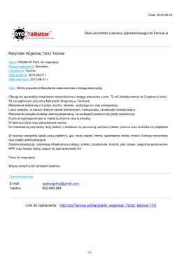 Wersja w PDF - Darmowe ogłoszenia Tarnów