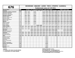Szczegółowy rozkład jazdy autobusów linii 676 obowiązujący