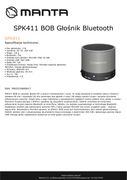 SPK411 BOB Głośnik Bluetooth