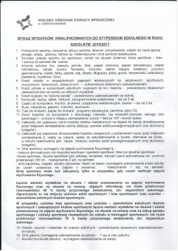 Wykaz wydatk&oacute;w