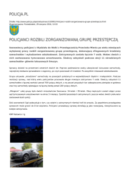 policja.pl policjanci rozbili zorganizowaną grupę przestępczą