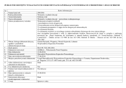 Karta informacyjna - BIP Urzędu Marszałkowskiego Województwa