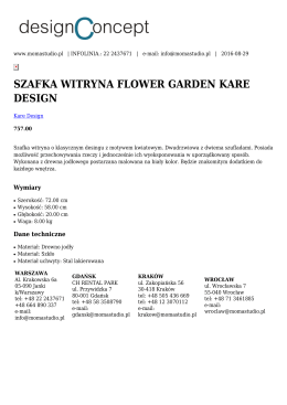szafka witryna flower garden kare design