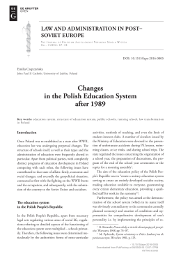 Changes in the Polish Education System after 1989