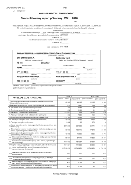 półroczny raport espi psr 2016