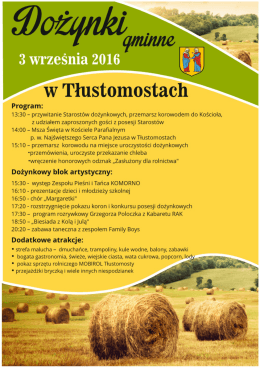Dożynki Gminne - Tłustomosty