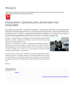 policja.pl poszukiwany czerwoną notą zatrzymany pod piasecznem