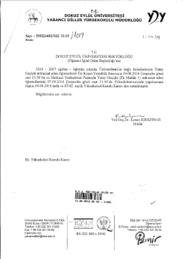 &Ouml;N KAYIT YETERLİLİK SINAVI (Yatay Ge&ccedil;iş)