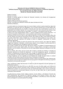 Lire la déclaration de Bernard Cazeneuve lors de la conférence