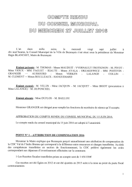 Compte rendu CM 27 07 2016