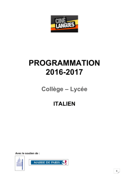 programmation cinélangues 2009-2010