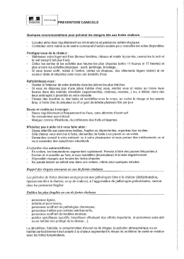 Page 1 :::::::::: PREVENTION CANICULE Quelques