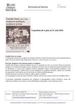 Dossier de presse exposition Camille Gaté 543.05 ko | PDF