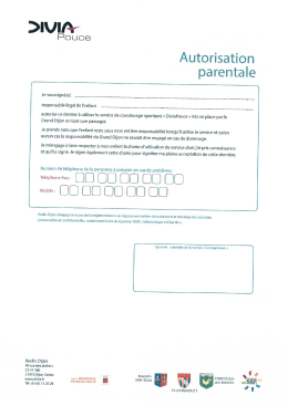 Autorisation parentale - Magny-sur