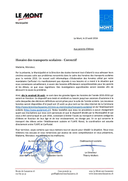 Page 1 LE MONT =|DS LAE I SE ETT Municipalité PPIMAIRE E I