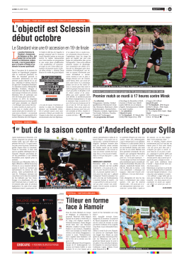 page avec article - Standard de Liège