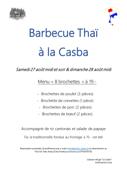Barbecue Thaï à la Casba
