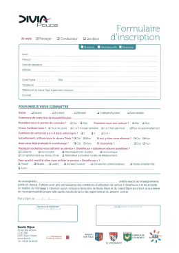 Formulaire d`inscription - Magny-sur