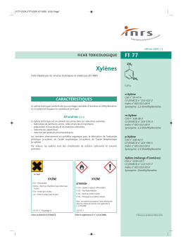 Xylènes (FT 77) - Fiche toxicologique